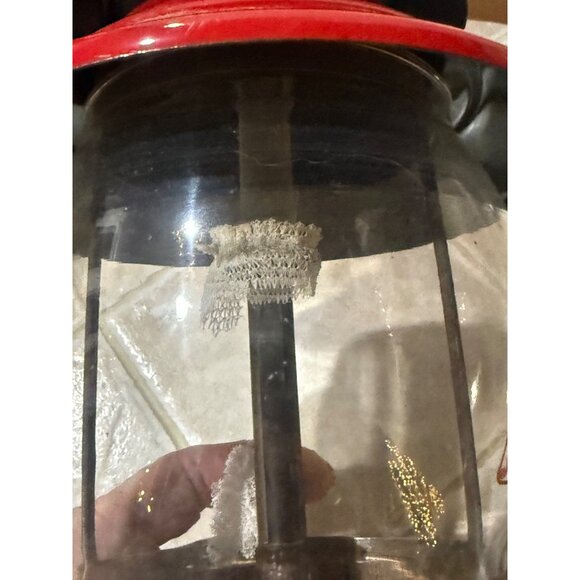 Vintage 1965 Red Coleman Lantern 12" Model 200 A Pyrex Glass Coleman Lantern Mod - Picture 14 of 16
